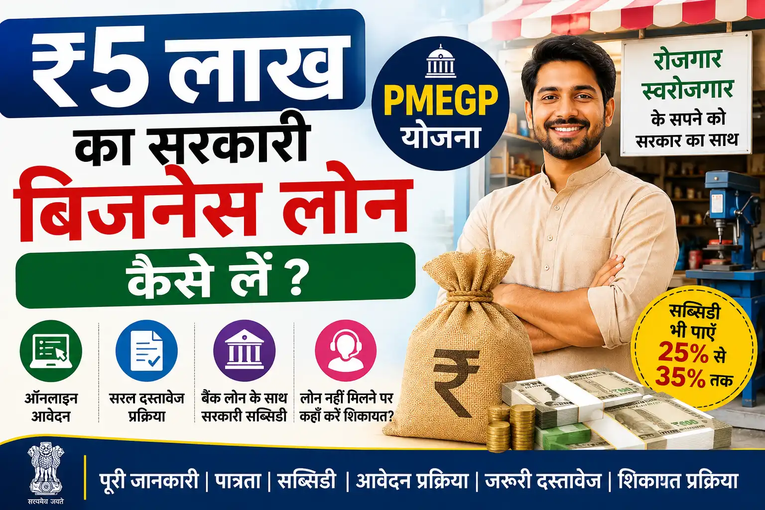 ₹5 लाख का सरकारी बिजनेस लोन कैसे लें? PMEGP योजना की पूरी जानकारी