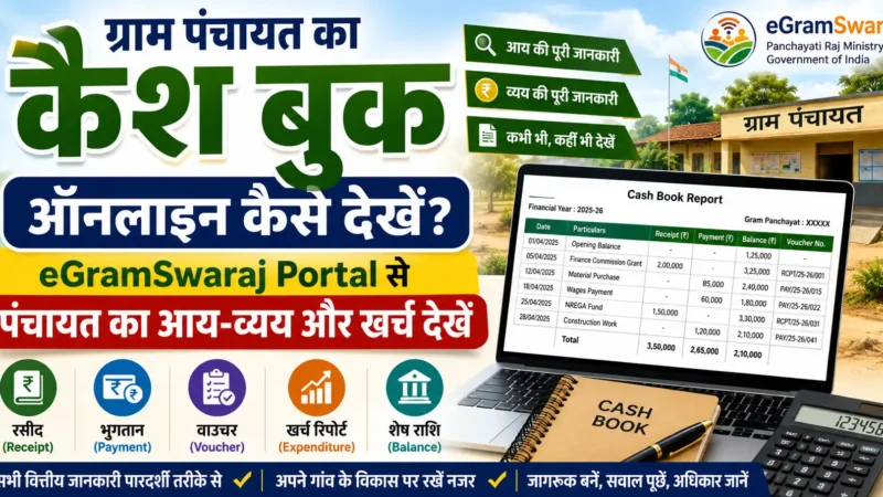 ग्राम पंचायत का कैश बुक ऑनलाइन कैसे देखें?