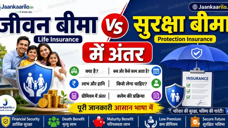 जीवन बीमा और सुरक्षा बीमा में अंतर: Life Insurance vs Protection Insurance पूरी जानकारी