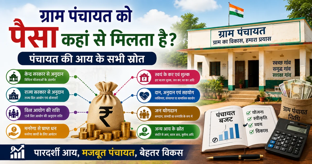 ग्राम पंचायत को पैसा कहां से मिलता है? आय के सभी स्रोत