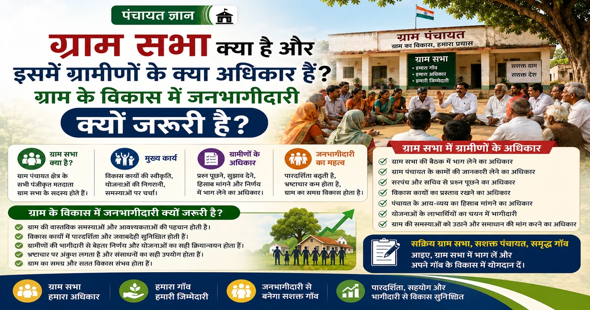 ग्राम सभा क्या है और इसमें ग्रामीणों के क्या अधिकार हैं? ग्राम के विकास में जनभागीदारी क्यों जरूरी है