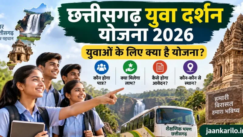 छत्तीसगढ़ युवा दर्शन योजना 2026 के तहत विद्यार्थियों के शैक्षणिक भ्रमण का प्रतिनिधित्व