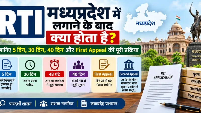 मध्यप्रदेश में RTI लगाने के बाद क्या होता है? 30 दिन में जवाब नहीं मिले तो क्या करें