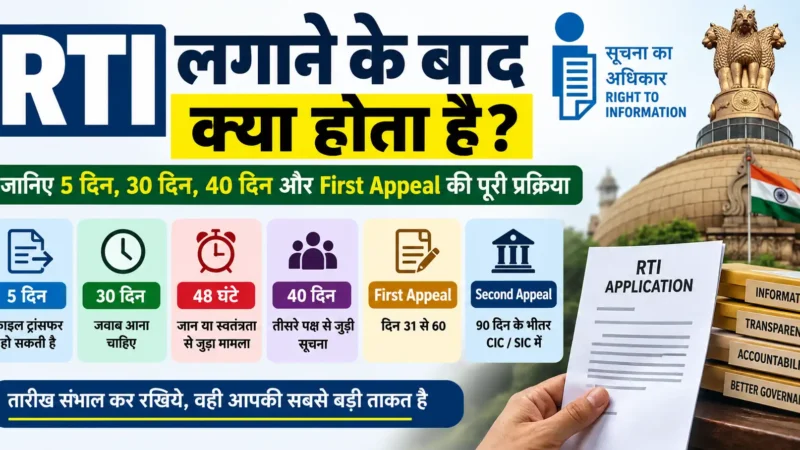 RTI लगाने के बाद क्या होता है? 30 दिन में जवाब नहीं मिले तो क्या करें